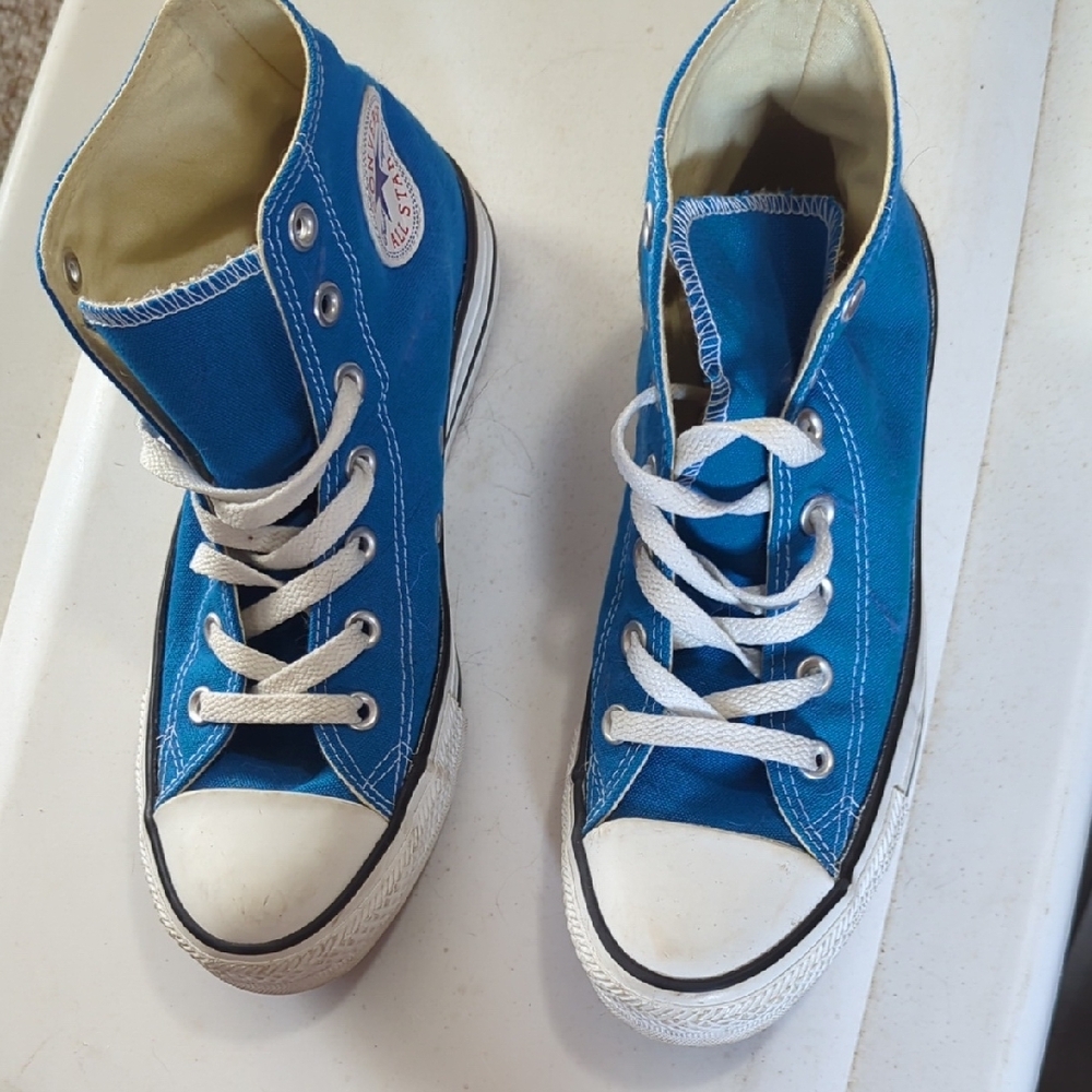 Blue High-Top Womens Sneakers
